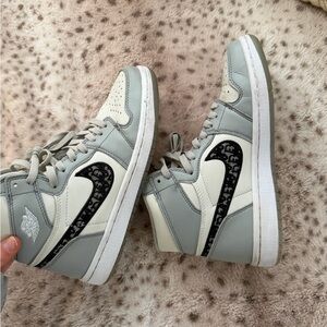 Dior Gray and White Sneakers